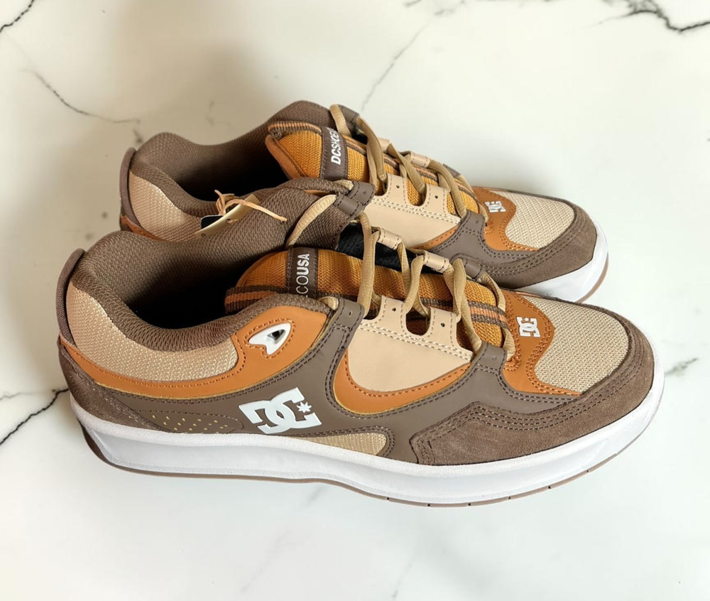 DC Shoes Men’s Size 9.5 Brown Tan Suede Mesh Chunky Skate Sneakers NWT